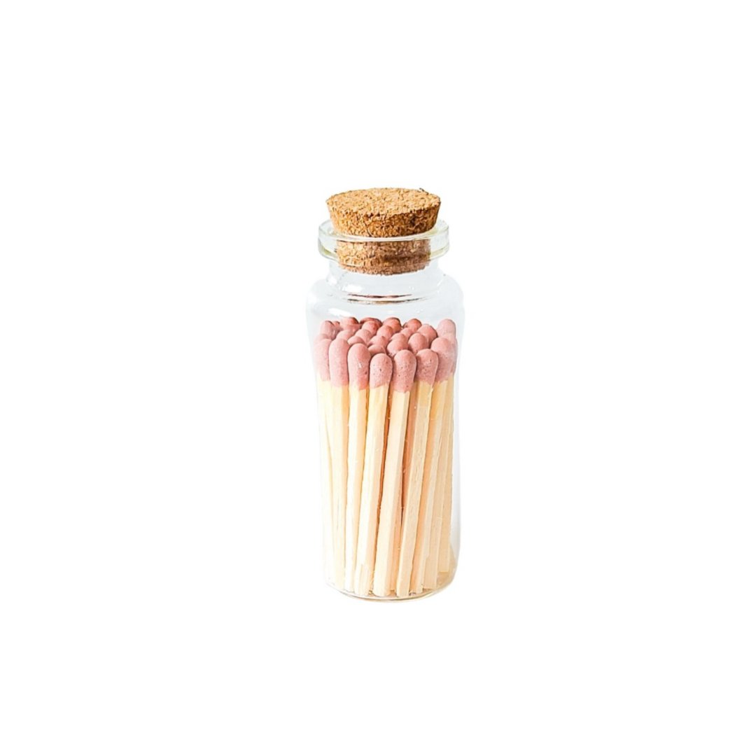 Colorful Matches in Medium Glass Corked Vial - Apothecary Accessories - Hello Norden