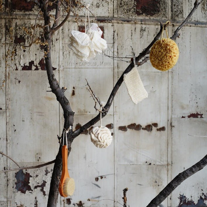Cotton Shower Pouf - Brushes & Sponges - Hello Norden