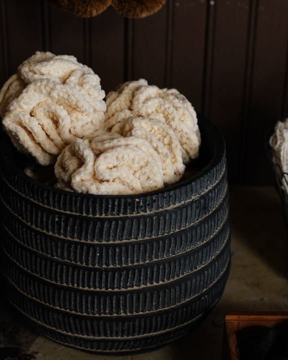 Cotton Shower Pouf - Brushes & Sponges - Hello Norden