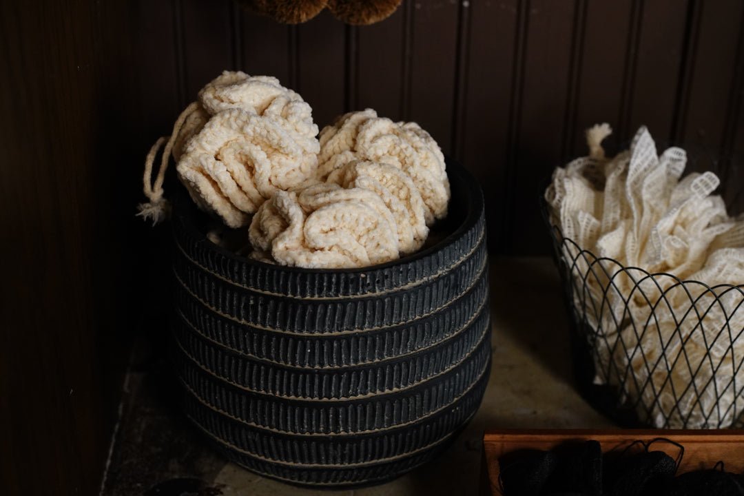 Cotton Shower Pouf - Brushes & Sponges - Hello Norden