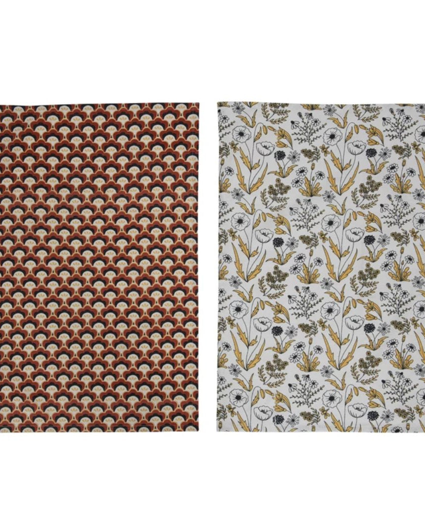 Ebba Geometric & Floral Kitchen Towels - Kitchen Towels - Hello Norden
