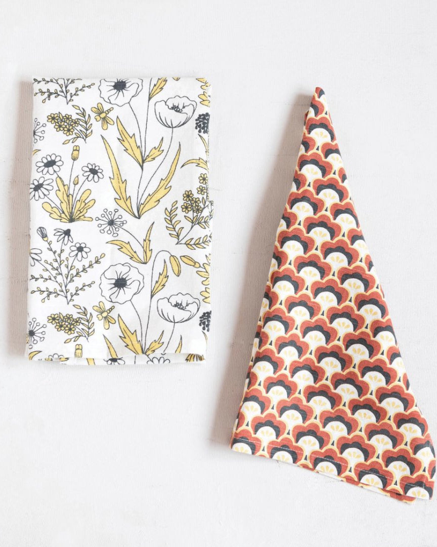 Ebba Geometric & Floral Kitchen Towels - Kitchen Towels - Hello Norden