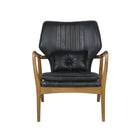 Gustav Black Leather Chair - Arm Chairs, Recliners & Sleeper Chairs - Hello Norden