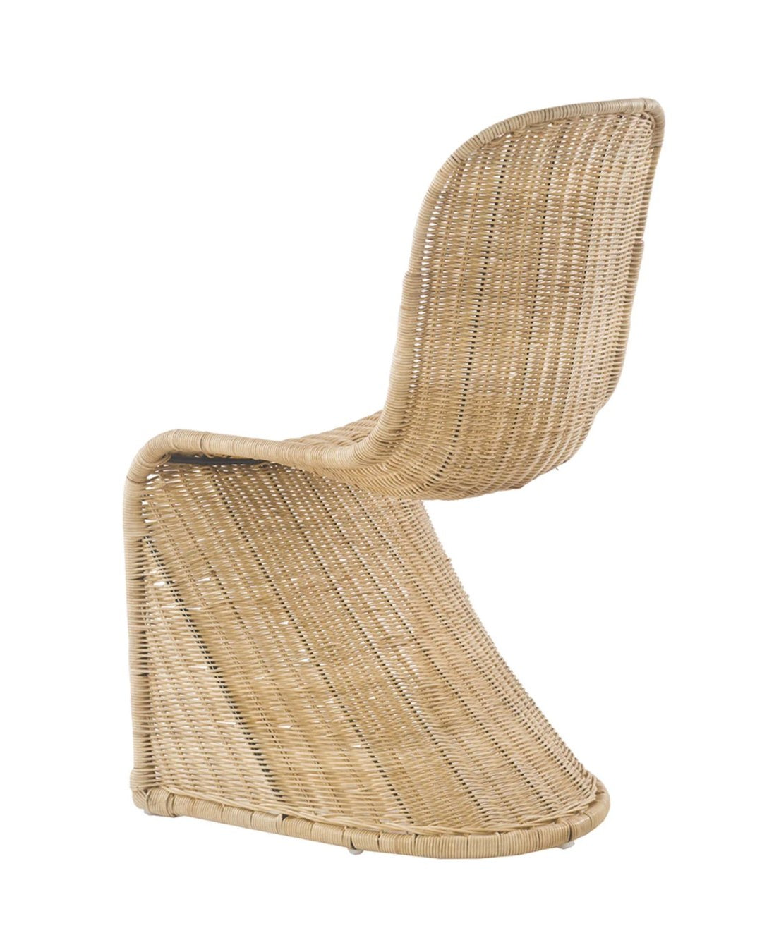 Hansel Panton Curved Accent Chair in Rattan Weave - Dining Chairs - Hello Norden