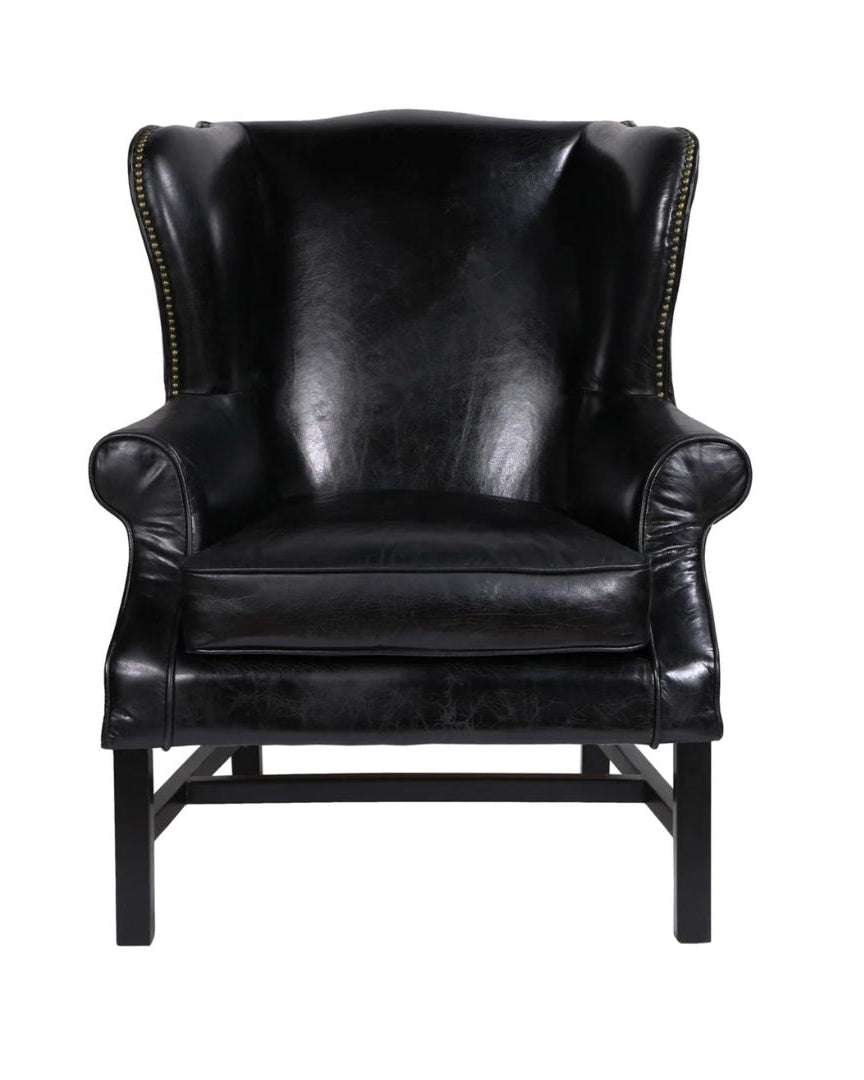 Holmes Wingback Leather Chair - Arm Chairs, Recliners & Sleeper Chairs - Hello Norden