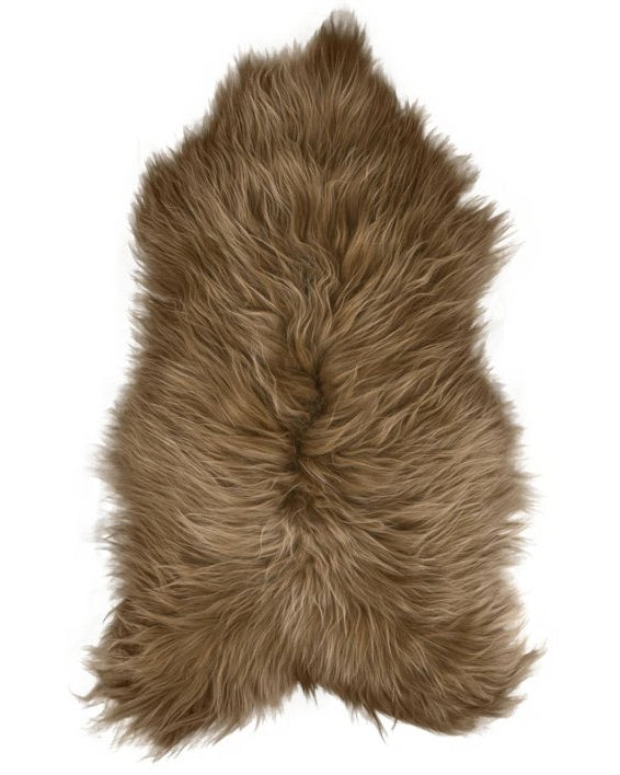 Icelandic Sheepskin Throw Rug - Dyed Brown - Rugs - Hello Norden