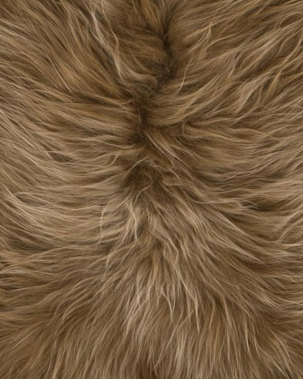 Icelandic Sheepskin Throw Rug - Dyed Brown - Rugs - Hello Norden