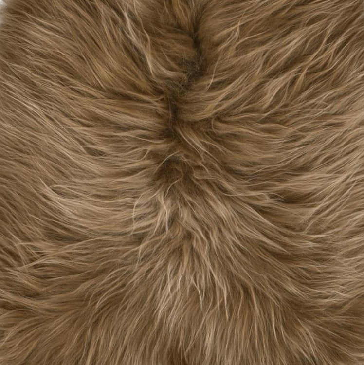 Icelandic Sheepskin Throw Rug - Dyed Brown - Rugs - Hello Norden