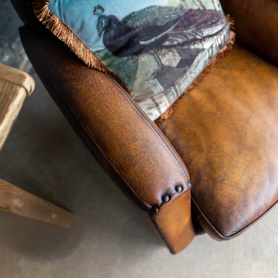 Igor Brown Leather Club Chair - Arm Chairs, Recliners & Sleeper Chairs - Hello Norden