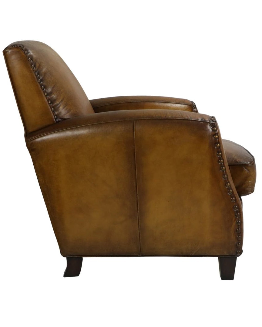 Igor Brown Leather Club Chair - Arm Chairs, Recliners & Sleeper Chairs - Hello Norden