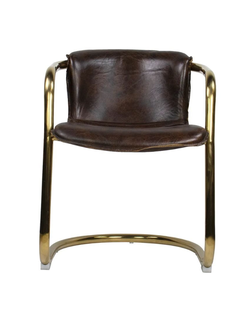 Ingma Brass Leg Dining Chair - Dining Chairs - Hello Norden
