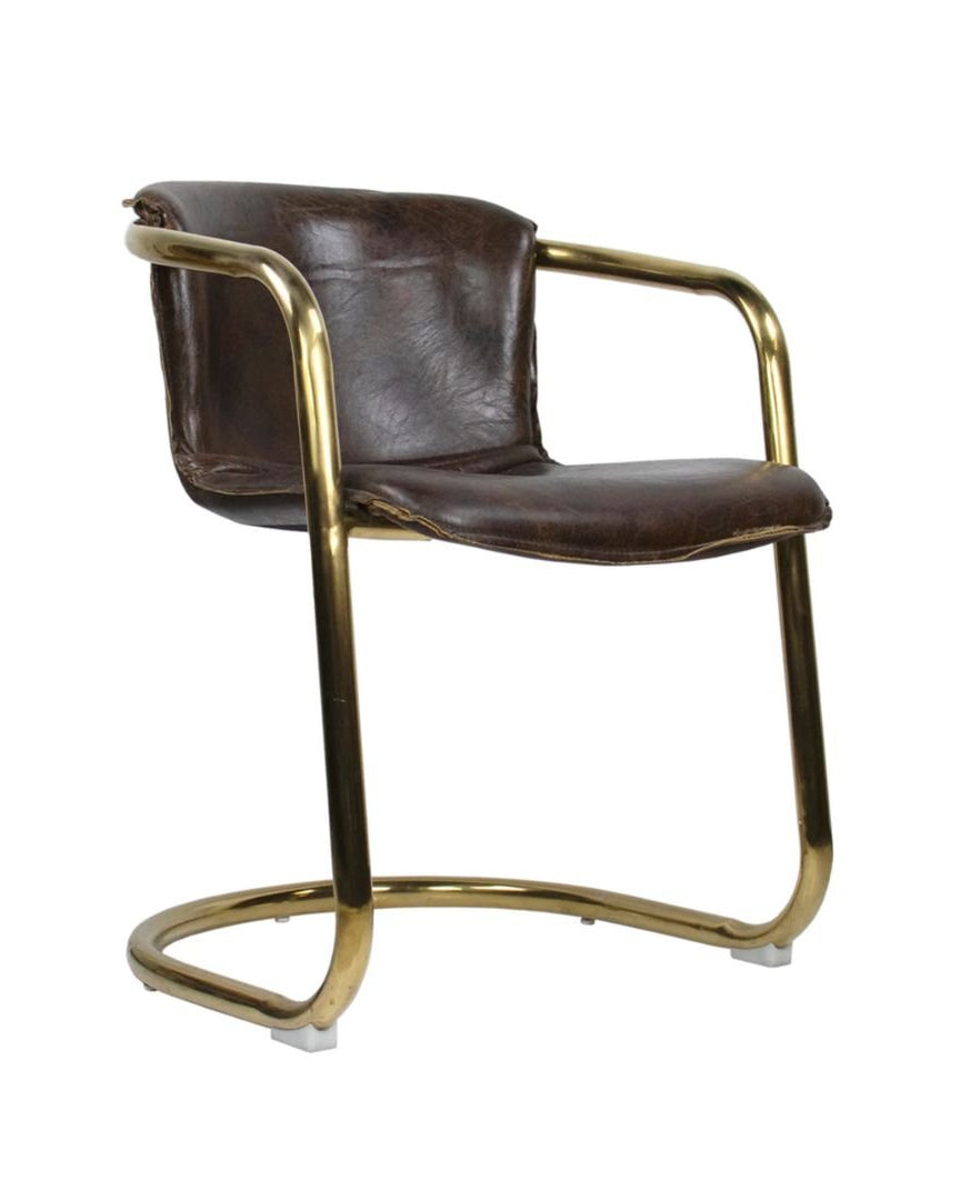 Ingma Brass Leg Dining Chair - Dining Chairs - Hello Norden