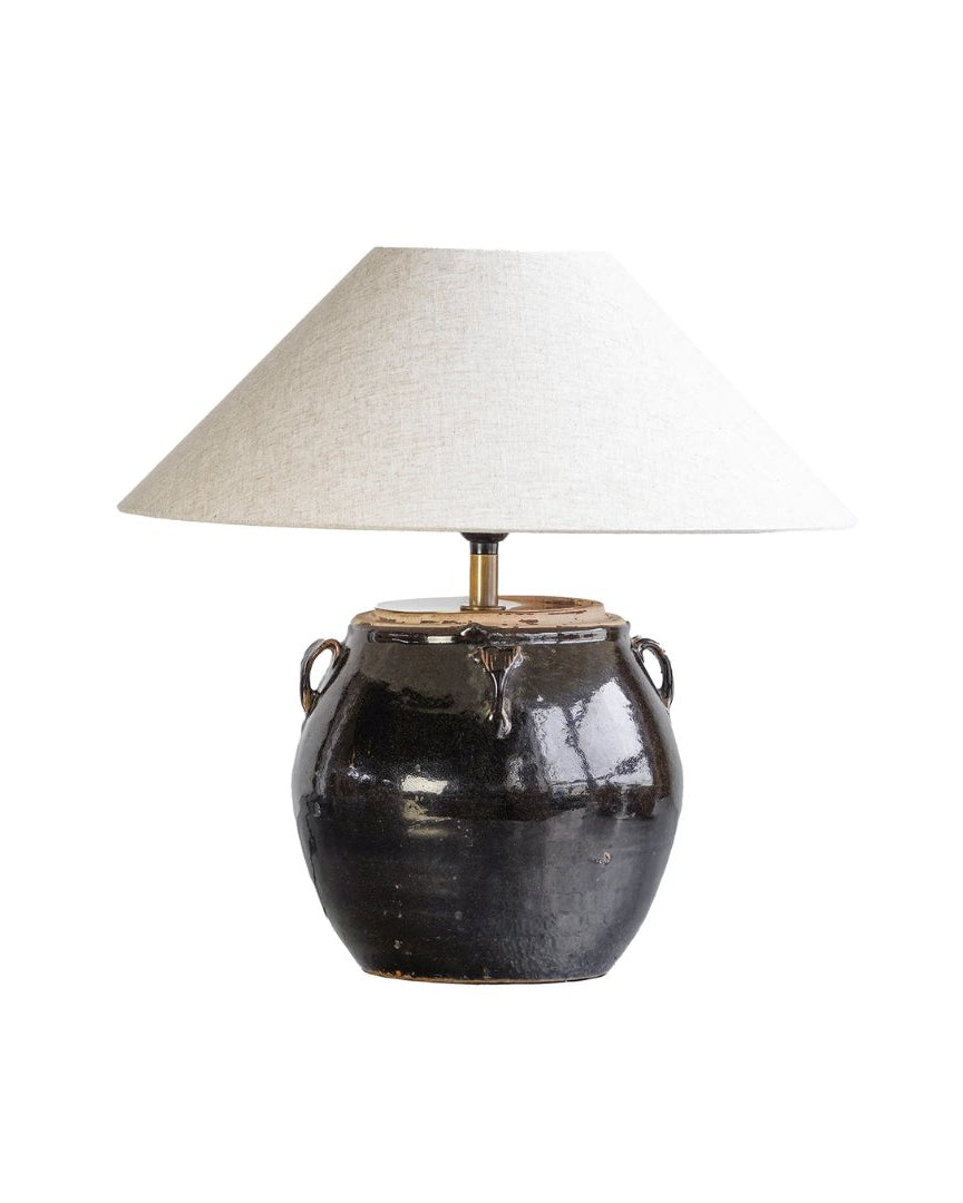 Lamont Glazed Pot Table Lamp - Table Lamp - Hello Norden