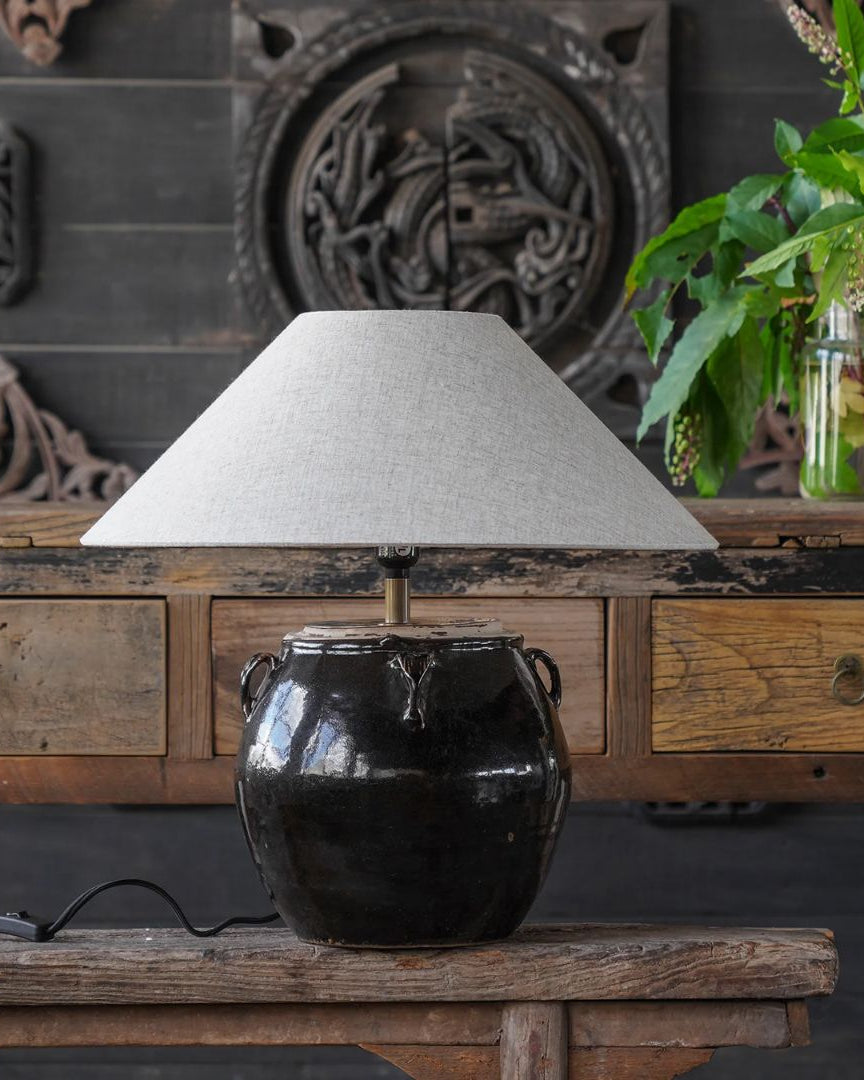 Lamont Glazed Pot Table Lamp - Table Lamp - Hello Norden