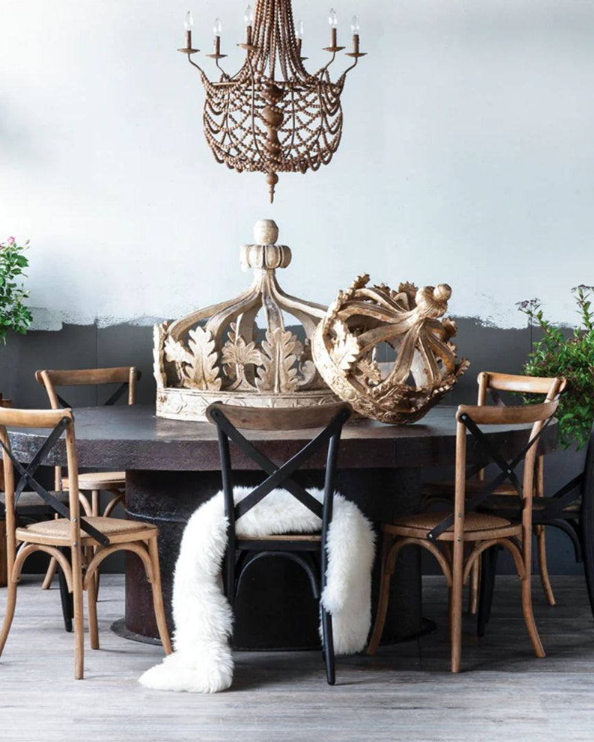 Nollie Industrial Metal Dining Table - Tables - Hello Norden