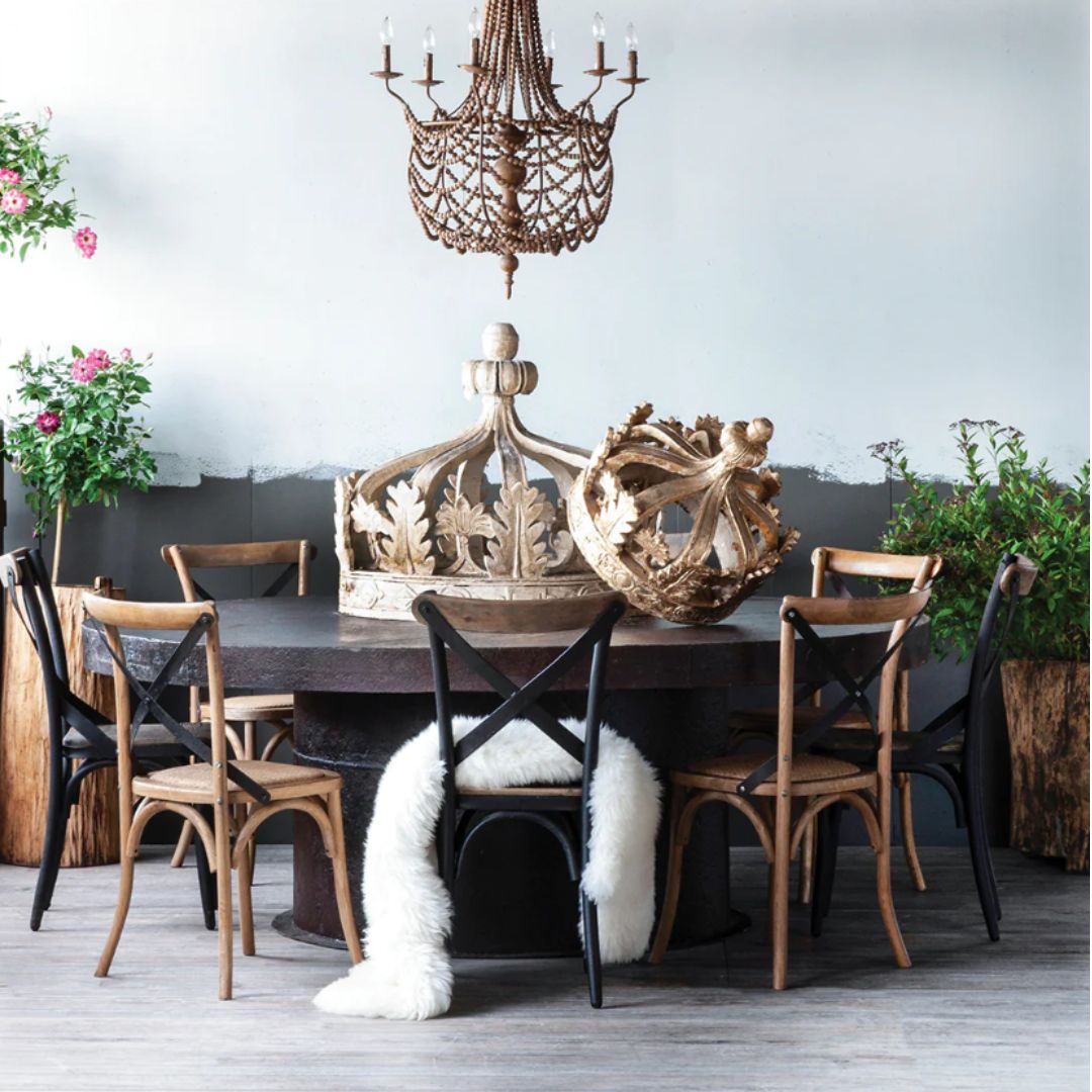 Nollie Industrial Metal Dining Table - Tables - Hello Norden