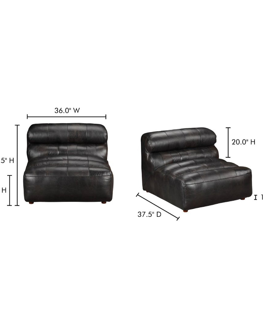 Rainor Leather Slipper Chair - Slipper Chairs - Hello Norden