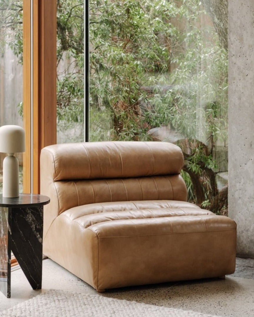 Rainor Leather Slipper Chair - Slipper Chairs - Hello Norden