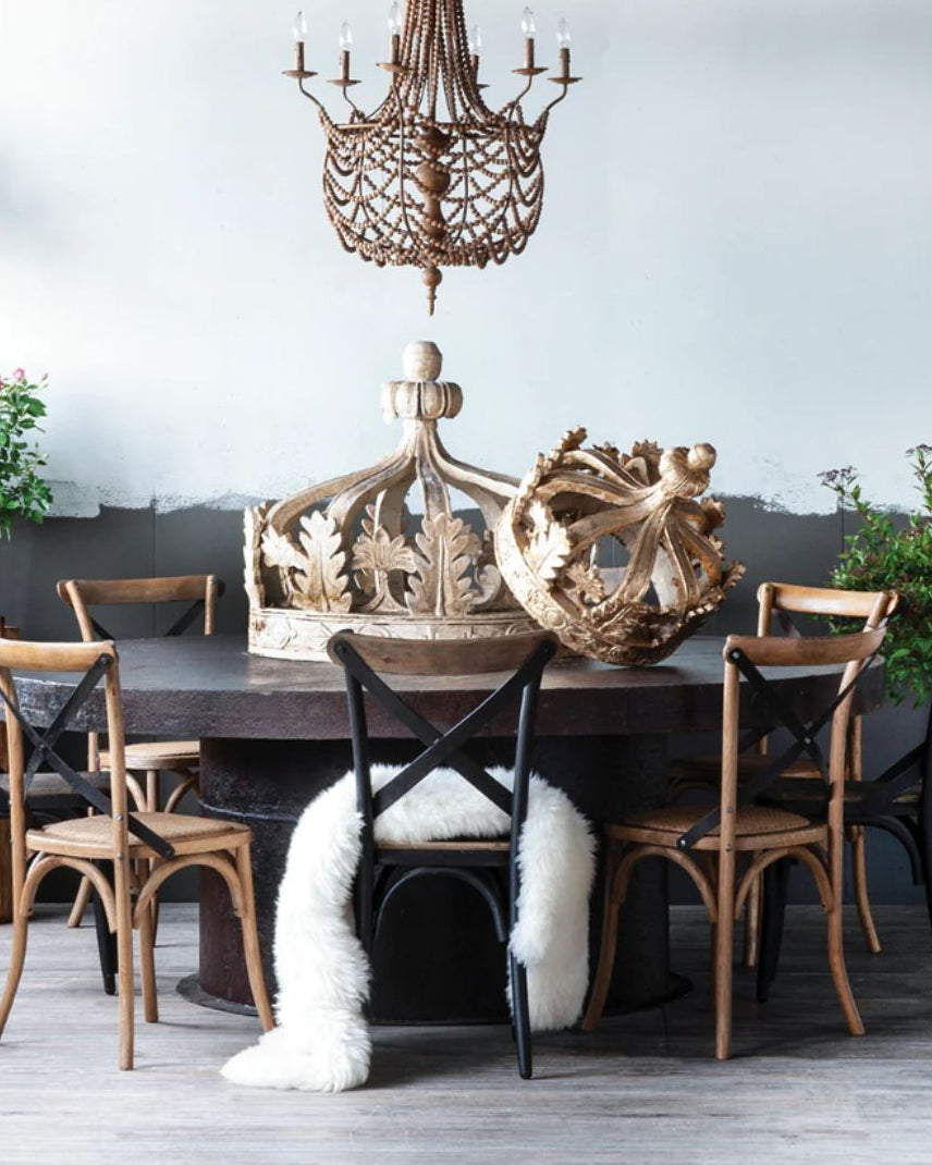Nollie Industrial Metal Dining Table - Vintage Furniture - Hello Norden
