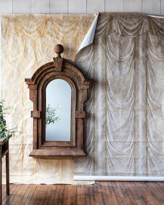 rustic apothecary living room mirror huge vintage furniture living room Hello Norden