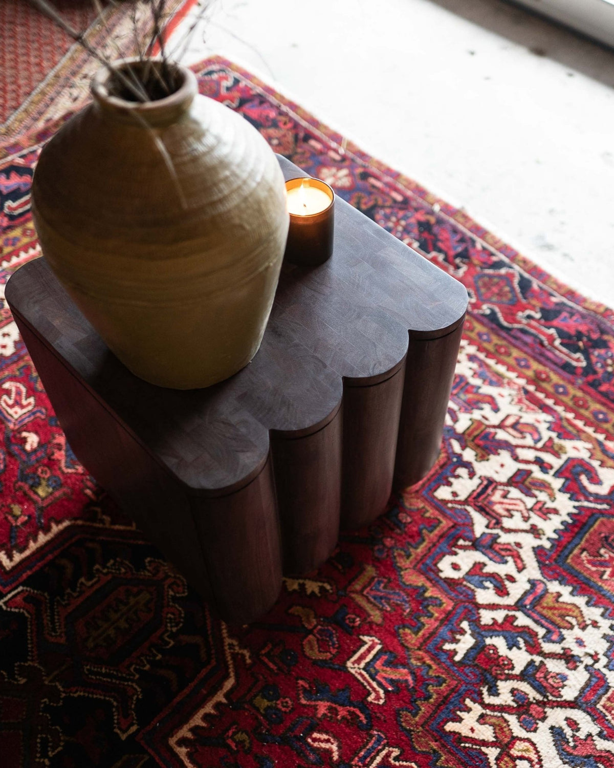Bo Walnut Fluted End Table - Side Tables - Hello Norden