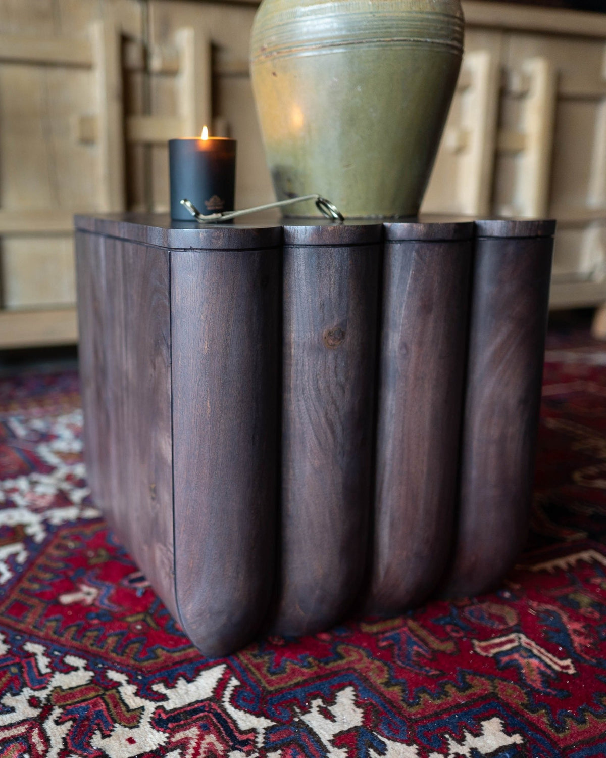 Bo Walnut Fluted End Table - Side Tables - Hello Norden