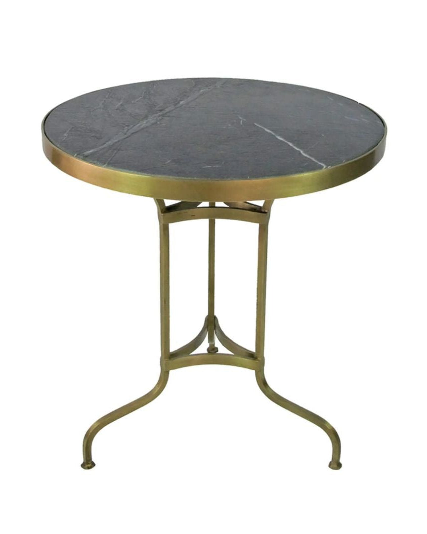 Wilma Black Stone and Brass Table - Tables - Hello Norden