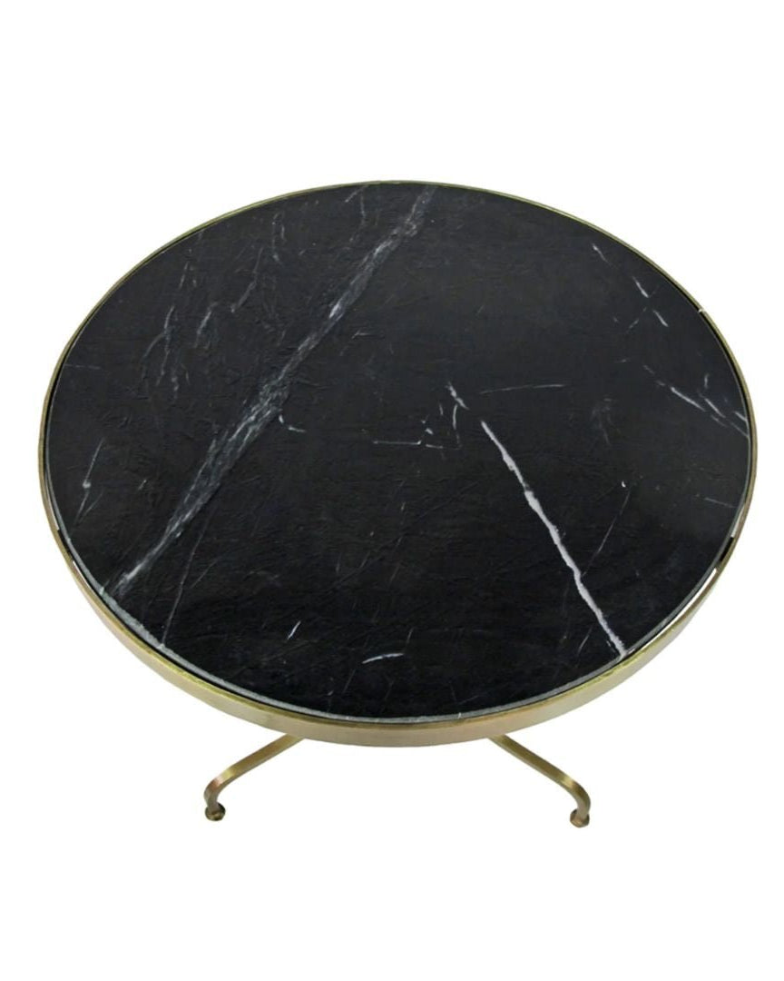 Wilma Black Stone and Brass Table - Tables - Hello Norden