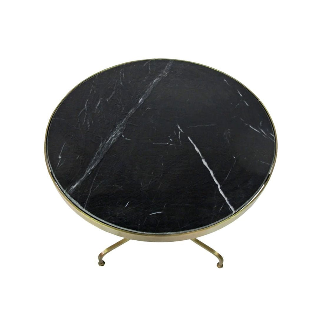 Wilma Black Stone and Brass Table - Tables - Hello Norden