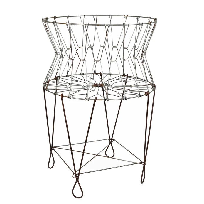 Wire Basket Plant Stand - Plant Stands - Hello Norden