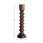 Wooden Taper Candle Holder, Walnut Finish - Candle Holders - Hello Norden