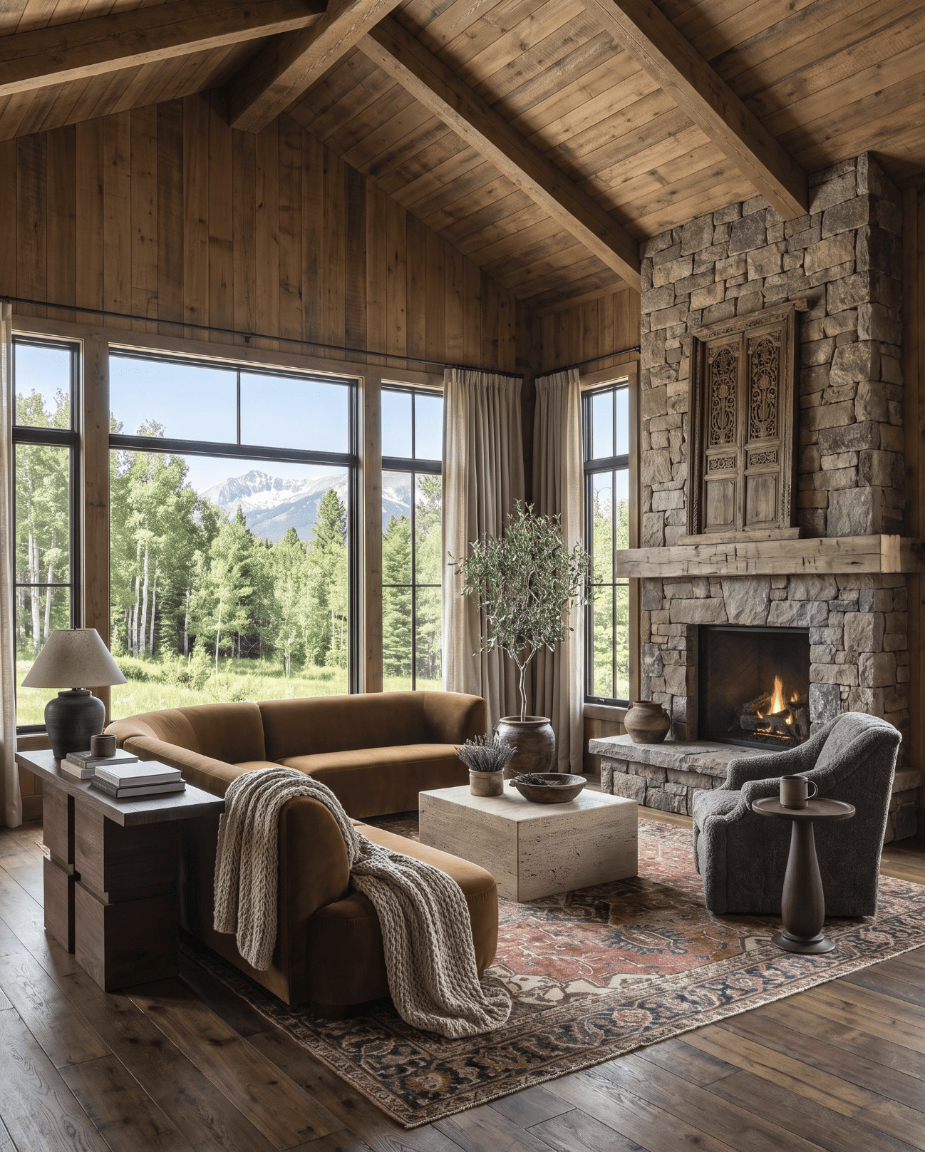 Style Guide | Timberstone Ridge Modern Mountain Living Room