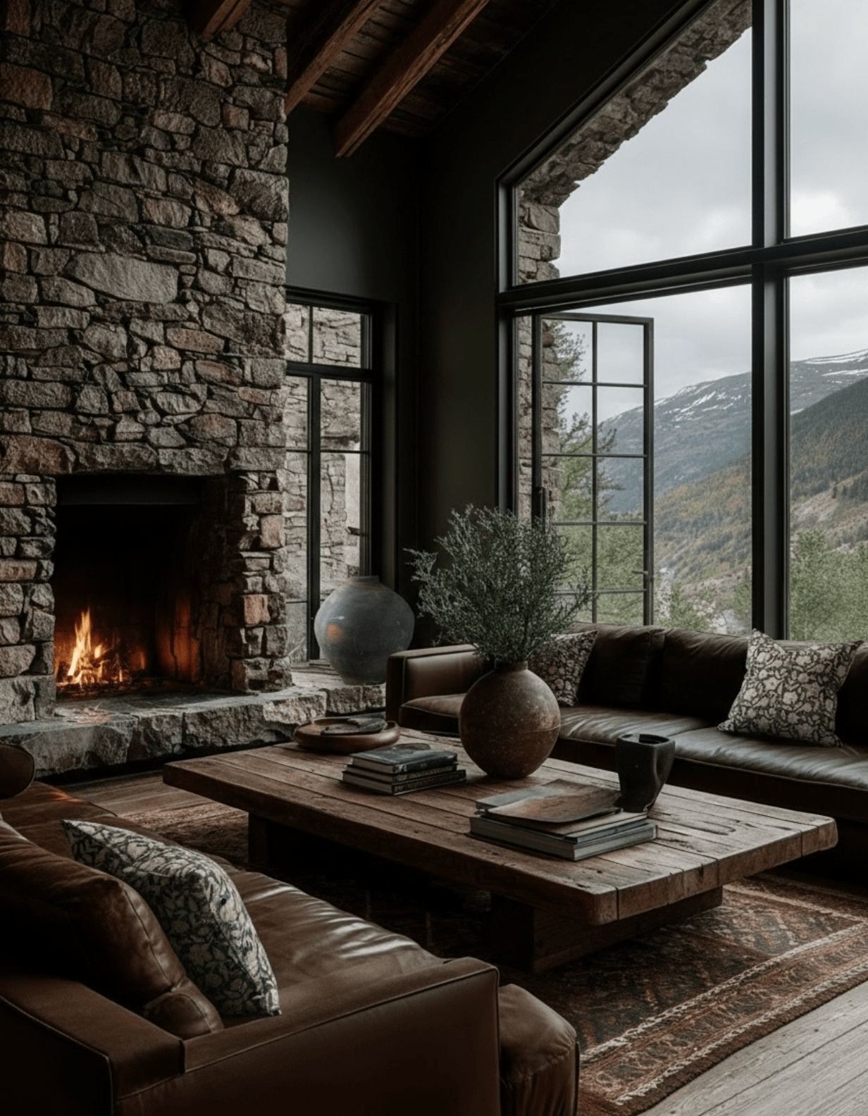 Style Guide  |  Aspen Rustic Modern Living Room - Hello Norden