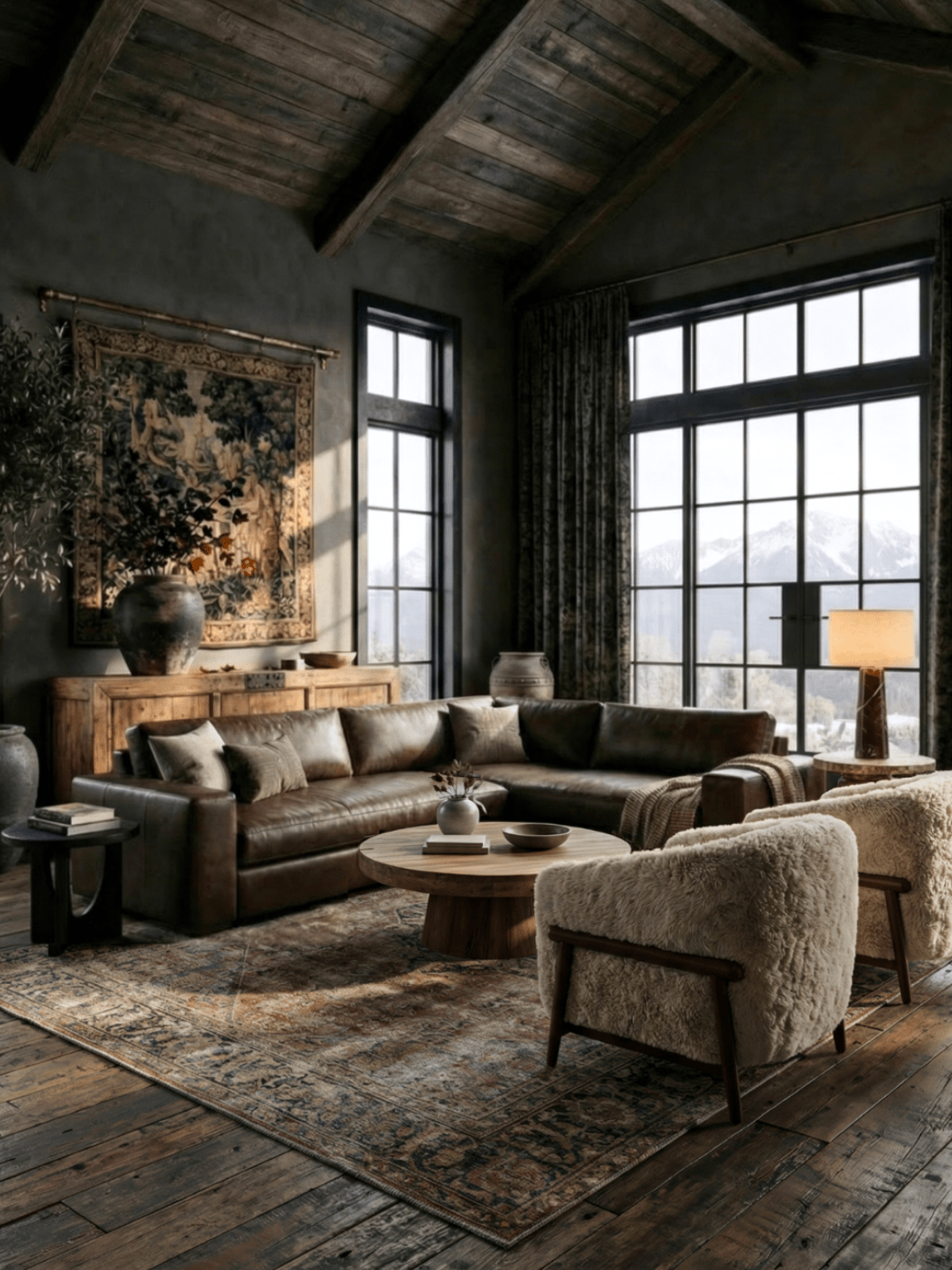 Style Guide  |  Stonehaven Modern Mountain Living Room - Hello Norden