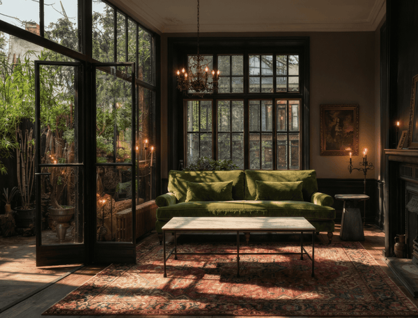Style Guide  |  The Velvet Greenhouse Living Room - Hello Norden
