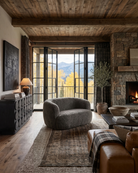 Lilja Sideboard room scene — Hearth Ridge Modern Mountain Living Room | Hello Norden