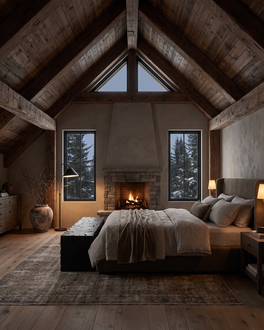 Falk Bench — custom furniture, dark wood furniture, modern mountain | Hello Norden