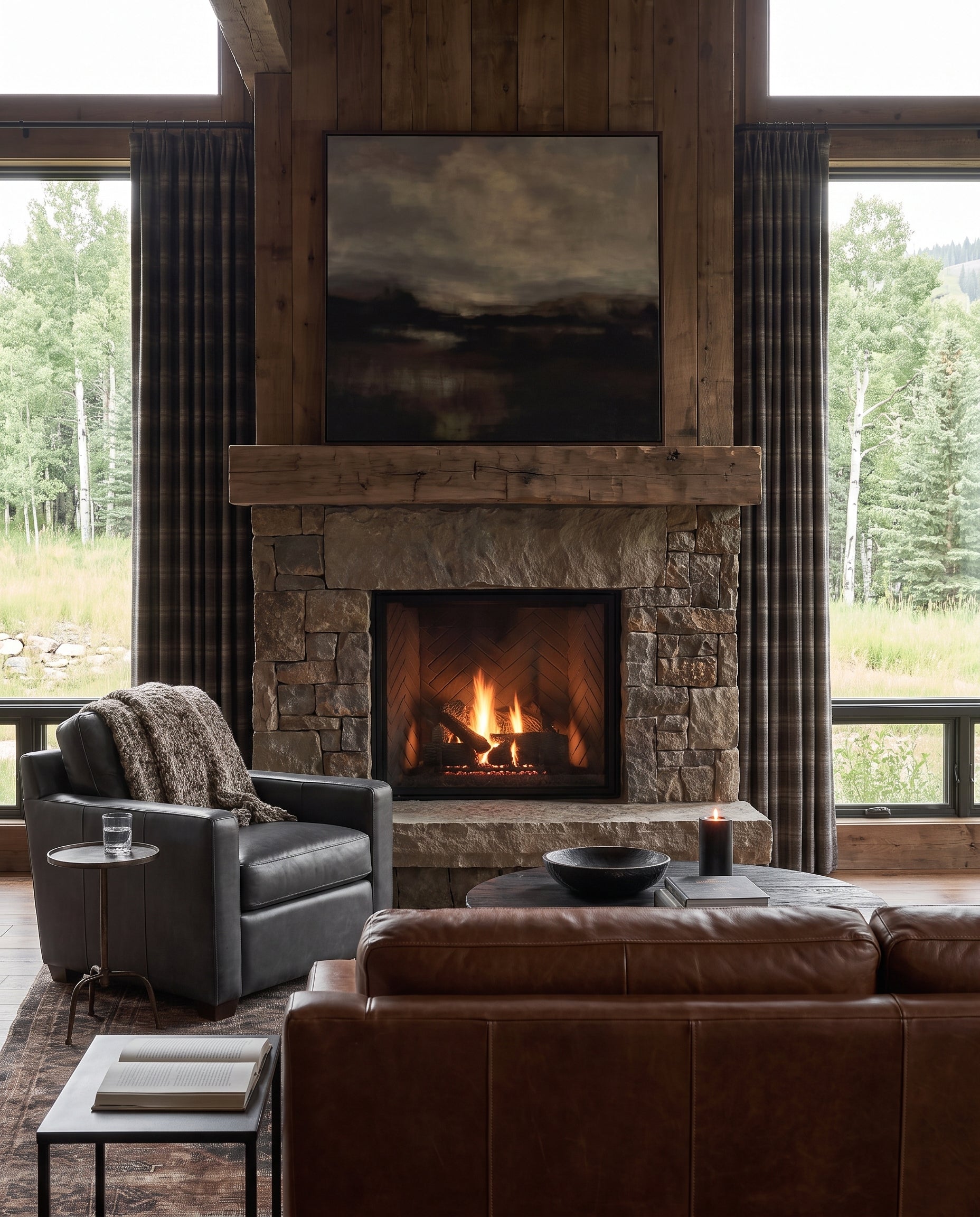 Painted Peak modern mountain living room — second view