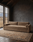 Edda Custom Sofa Couch in Banks Toffee Performance Velvet Tan velvet Hello Norden Modern Mountain living room custom furniture