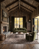 Hello Norden - Edgar Swivel Lounge chair custom living room furniture green velvet and leather