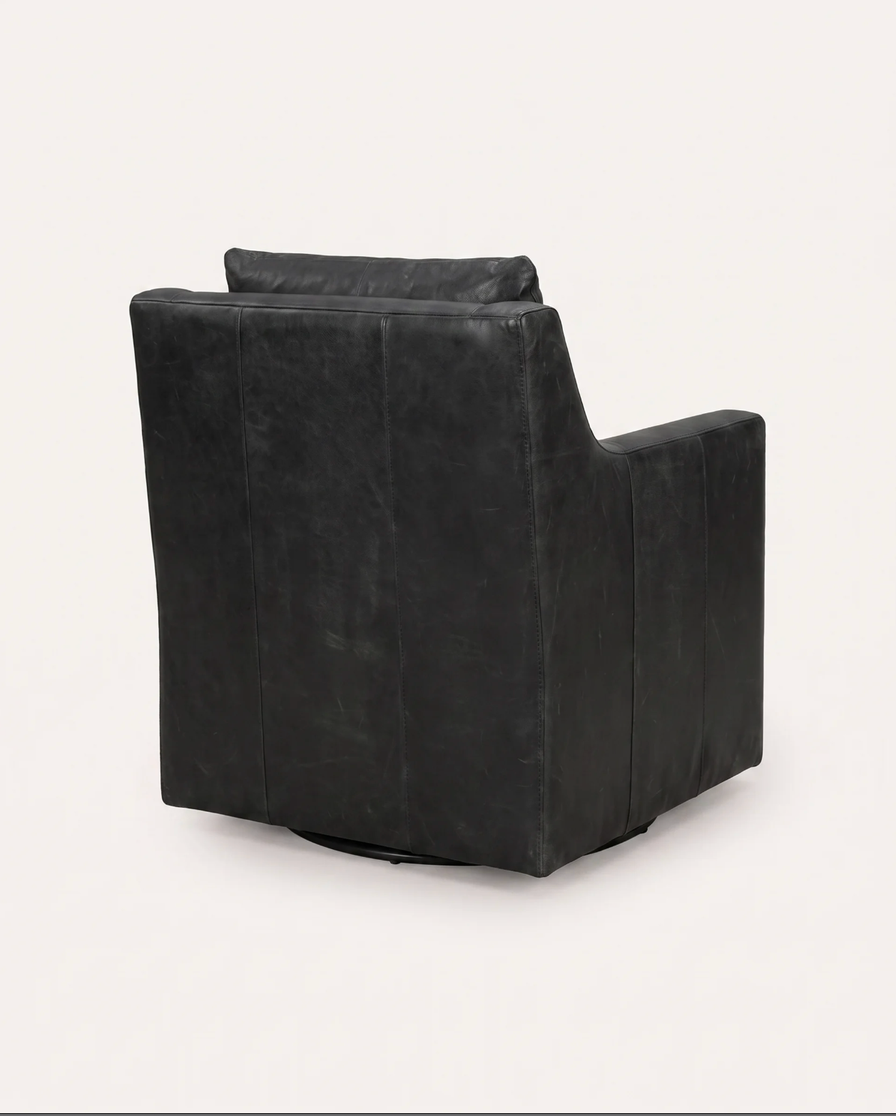 Edgar leather swivel lounge chair living room custom furniture modern mountain Hello Norden
