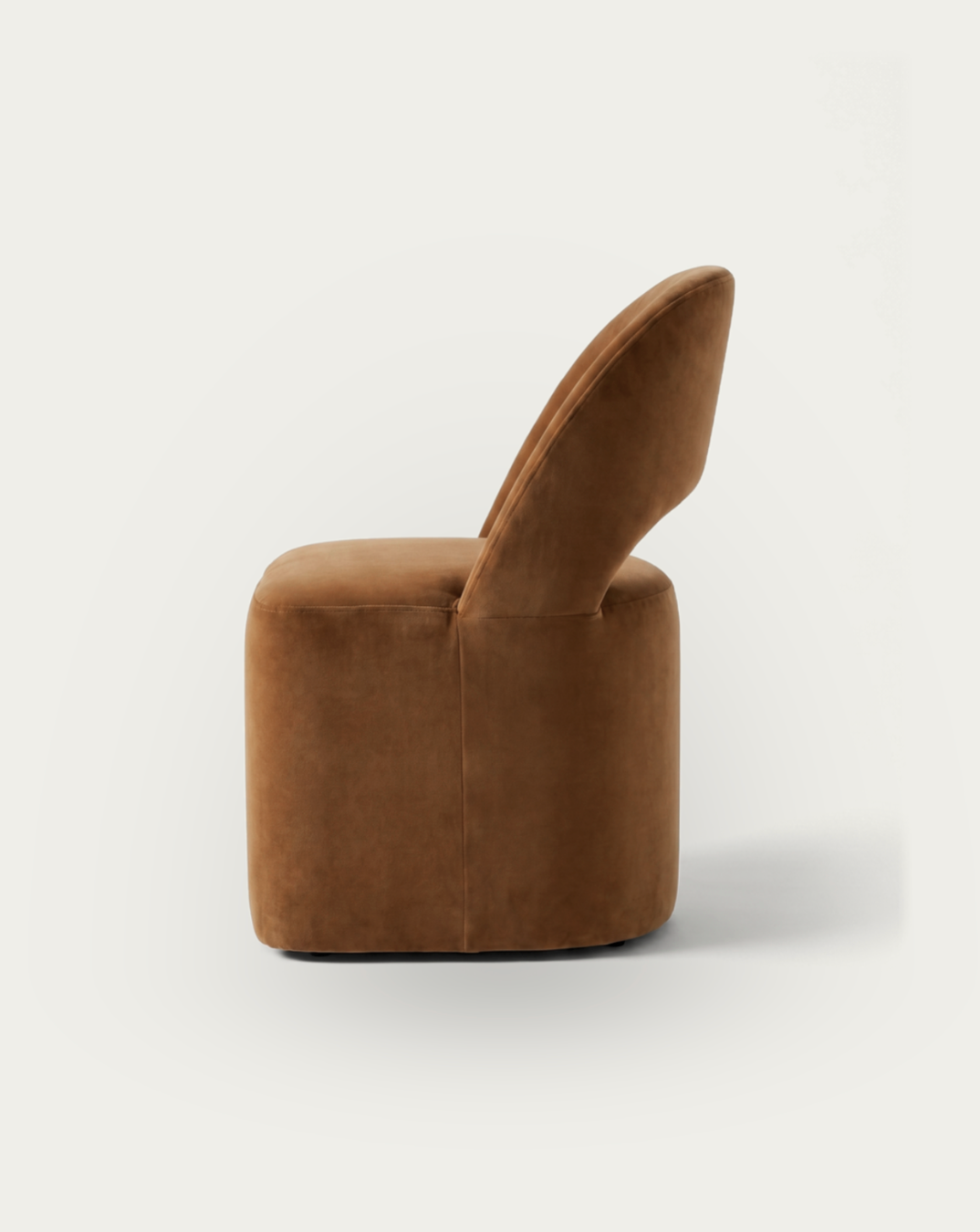 dining room custom furniture modern mountain velvet dining chair Hello Norden - Lynx Dining Chair in Banks Eco-Performance Velvet in Yam