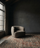Sheepskin taupe fur swivel chair real custom furniture modern mountain living room leather accent chair