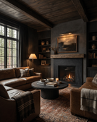 Villum Coffee Table room scene — Ember Hollow Modern Rustic Living Room | Hello Norden