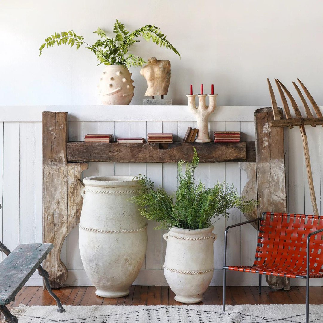 large plant pots with handles Ada Large Terracotta Pot