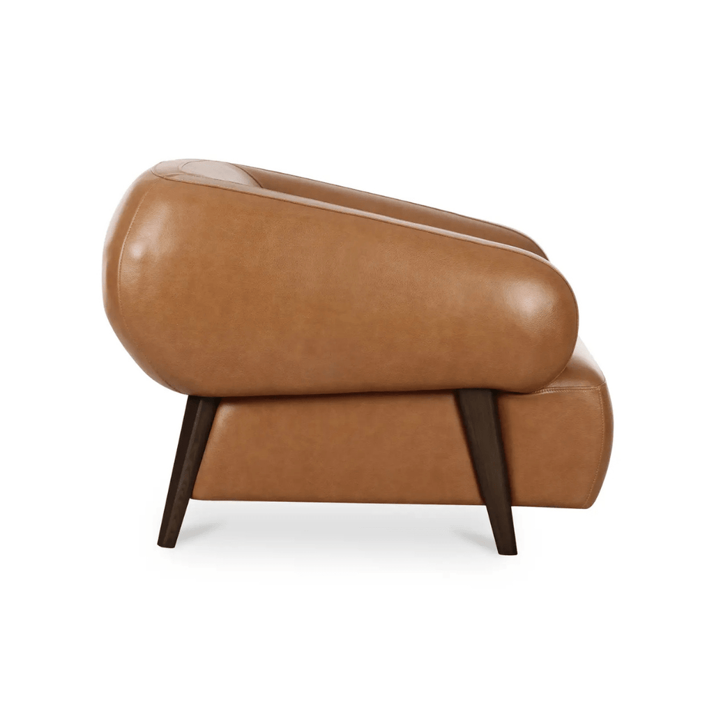 Akima Leather Lounge Chair - Arm Chairs - Hello Norden