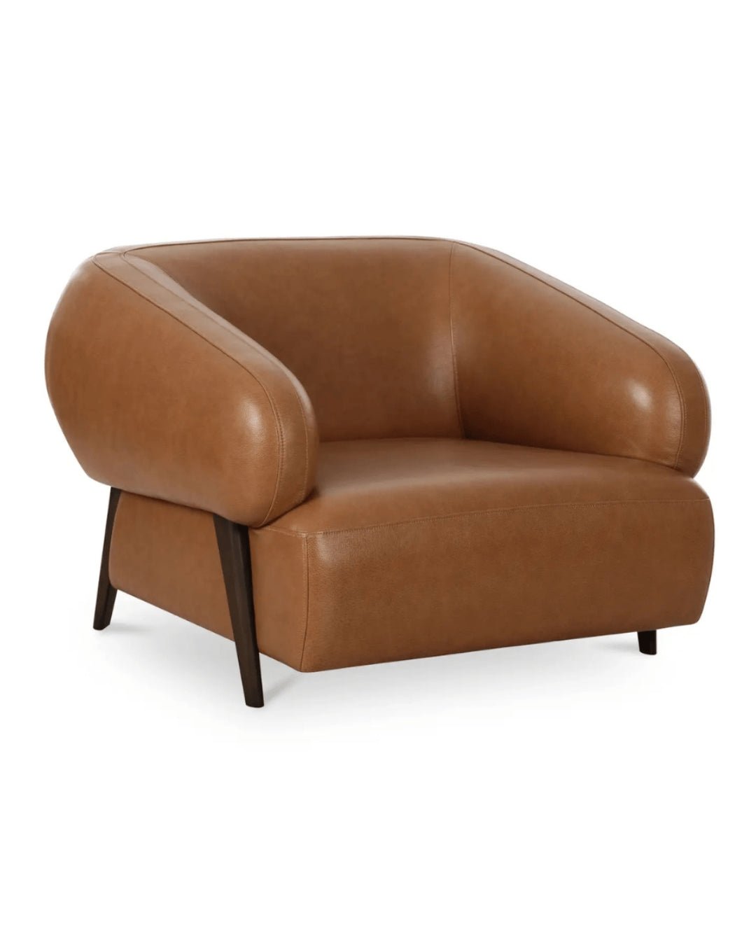 Akima Leather Lounge Chair - Arm Chairs - Hello Norden