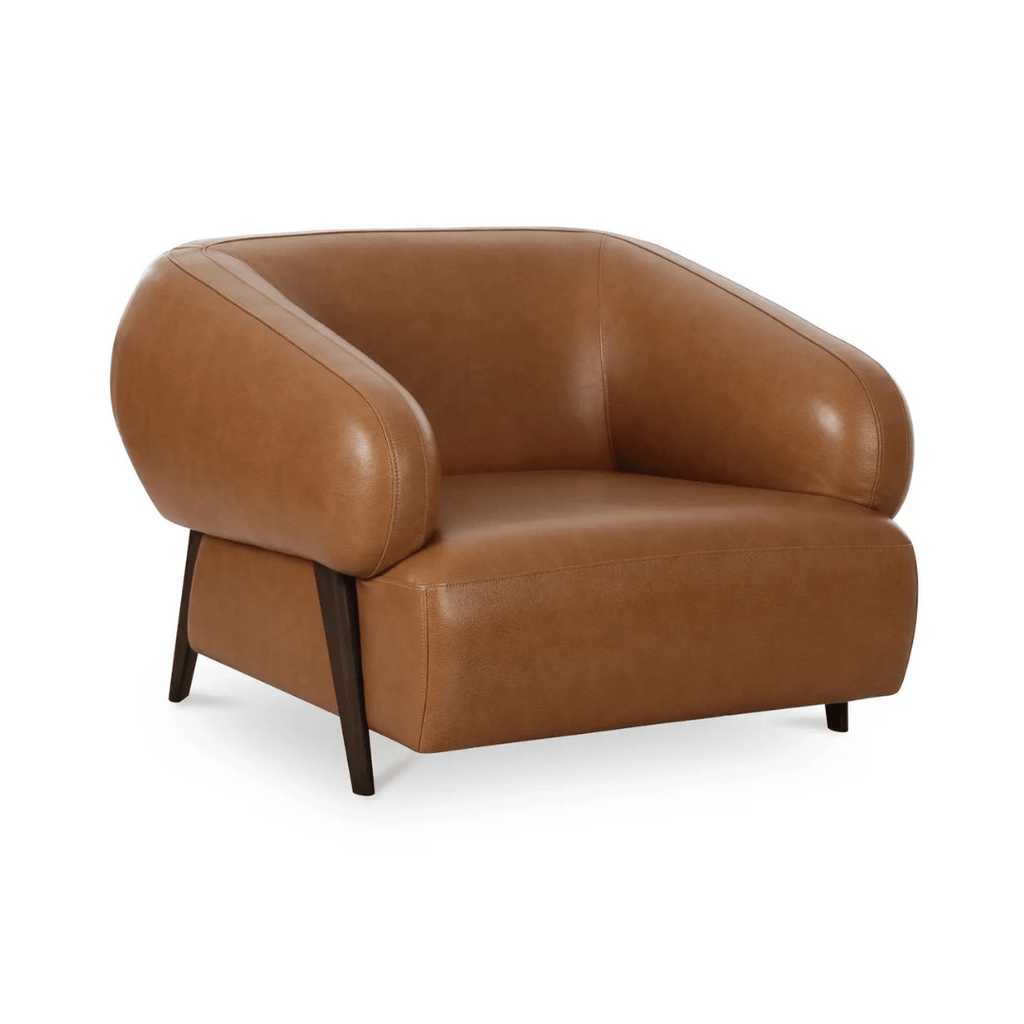 Akima Leather Lounge Chair - Arm Chairs - Hello Norden