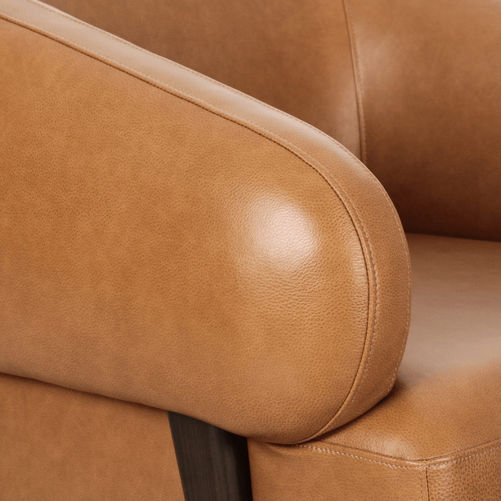 Akima Leather Lounge Chair - Arm Chairs - Hello Norden