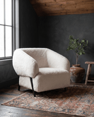 living room furniture modern mountain chair Hello Norden - Akima Lounge Chair, styled in a modern rustic room